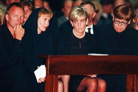 elton john and diana at versace funeral|elton john's tribute to diana.